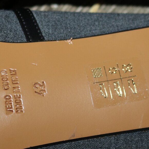 NEW Taryn Rose Grey Wool w Black Leather Mary Jane Heels Sz 42 (US 10) - Picture 8 of 8